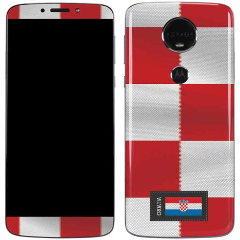 Croatia Soccer Flag Moto E5 Plus Skin